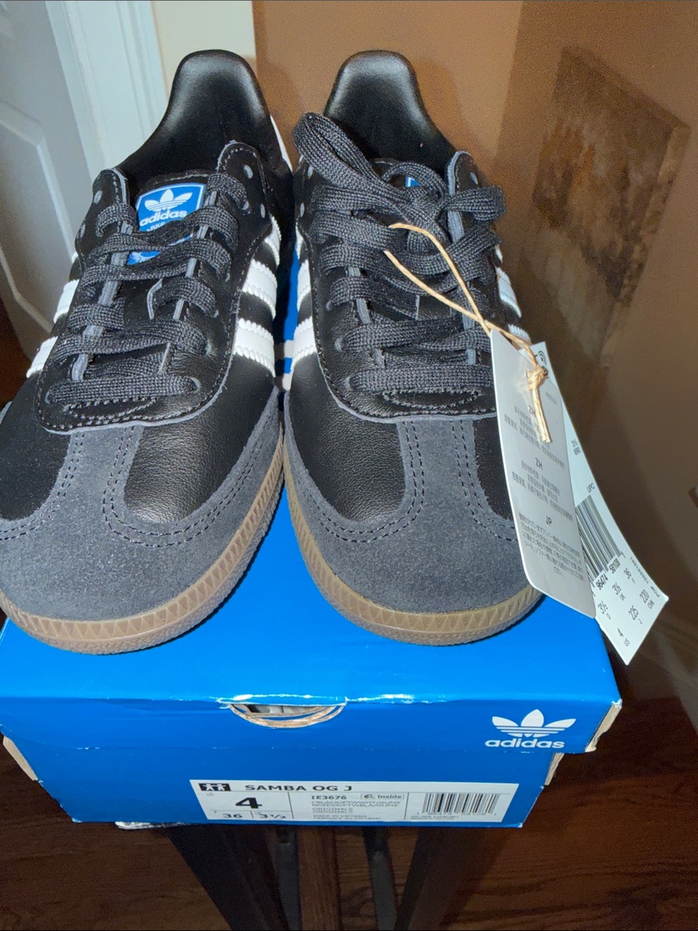 adidas Samba OG Black and White with Gum Sole